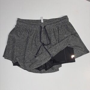 Fabletics Women's Gray Heathered Skort with Built-in Shorts Size S Athletic